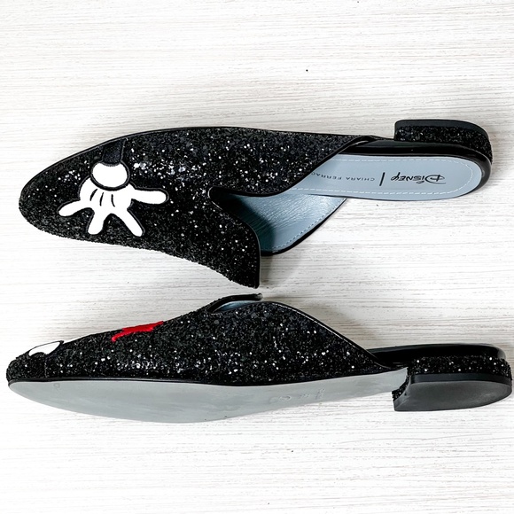 Chiara Ferragni x Disney Minne Mouse Glitter Mules - Picture 3 of 11